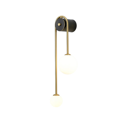 Modern Brass Wall Light | Curved LED Sconce for Bedroom and Living Room