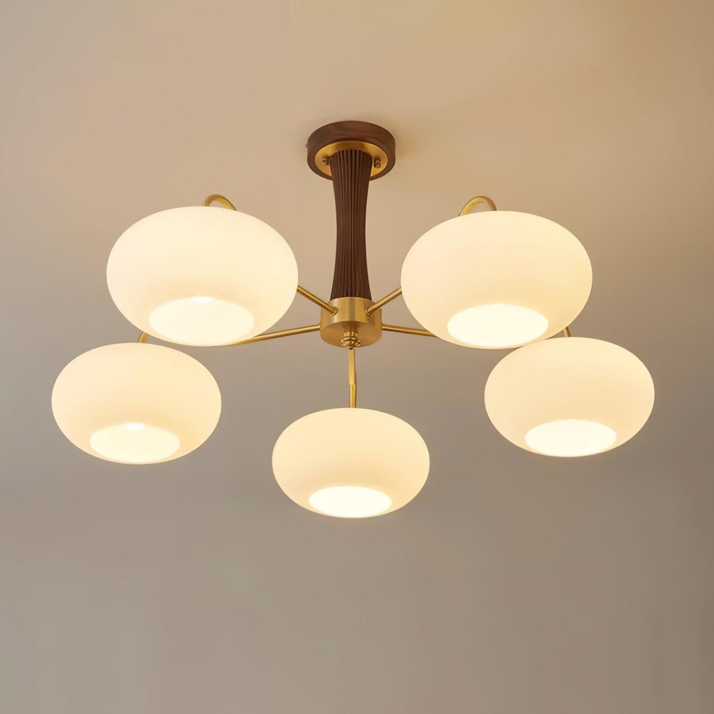 Wooden Chandelier Ceiling Lamp | Elegant Living Room and Bedroom Light Fixture