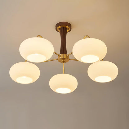 Wooden Chandelier Ceiling Lamp | Elegant Living Room and Bedroom Light Fixture
