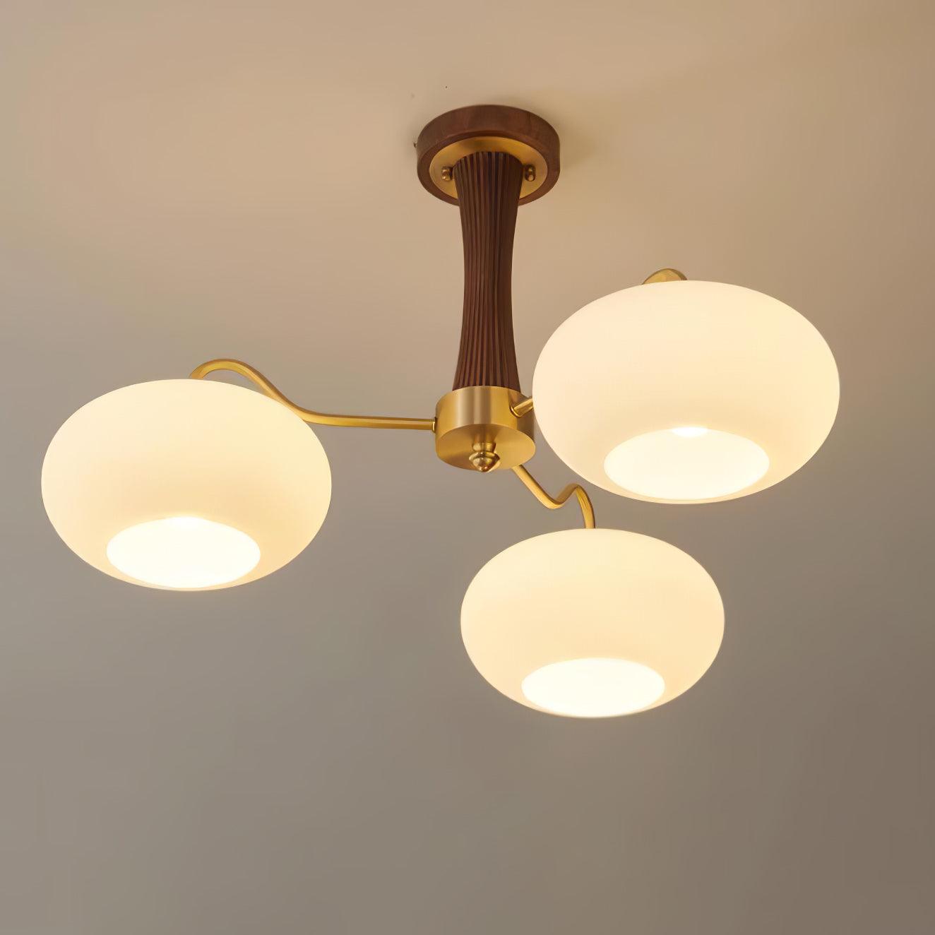 Wooden Chandelier Ceiling Lamp | Elegant Living Room and Bedroom Light Fixture