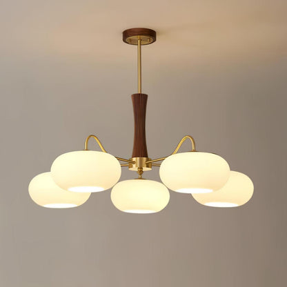 Wooden Chandelier Ceiling Lamp | Elegant Living Room and Bedroom Light Fixture