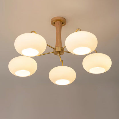 Wooden Chandelier Ceiling Lamp | Elegant Living Room and Bedroom Light Fixture