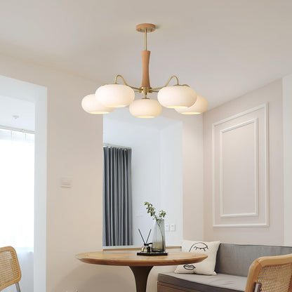 Wooden Chandelier Ceiling Lamp | Elegant Living Room and Bedroom Light Fixture