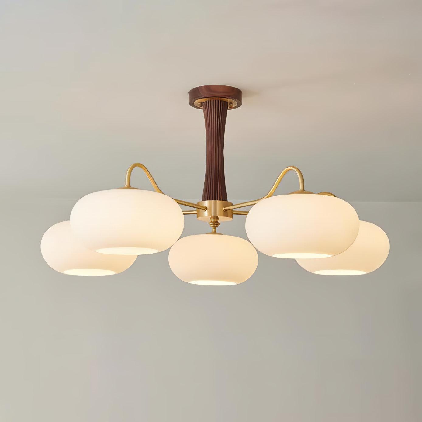 Wooden Chandelier Ceiling Lamp | Elegant Living Room and Bedroom Light Fixture