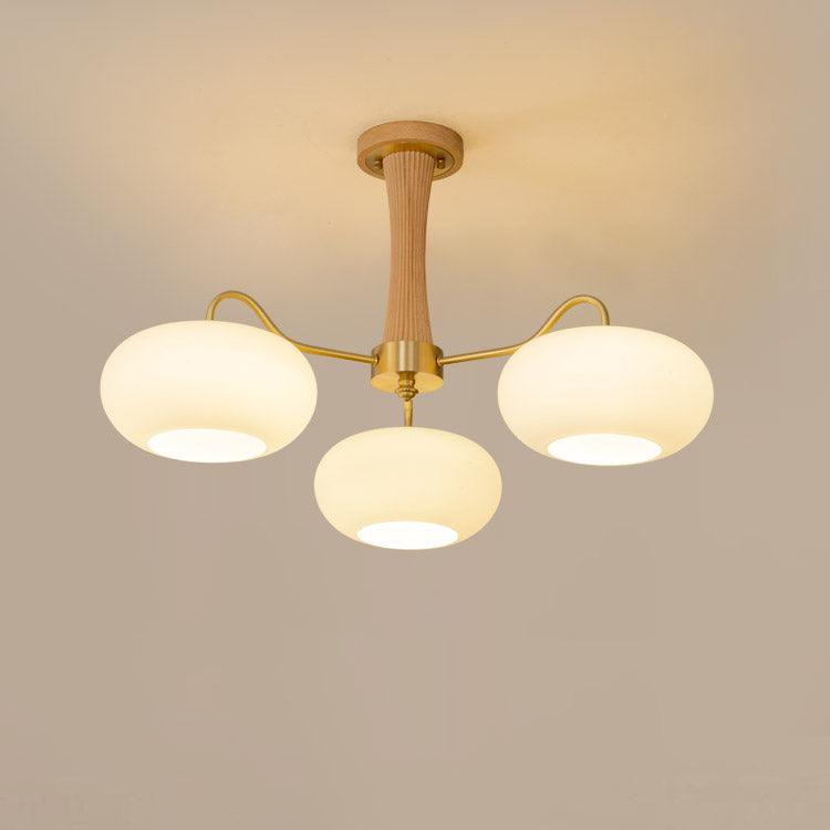 Wooden Chandelier Ceiling Lamp | Elegant Living Room and Bedroom Light Fixture
