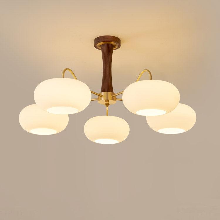Wooden Chandelier Ceiling Lamp | Elegant Living Room and Bedroom Light Fixture