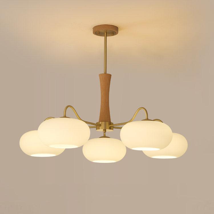 Wooden Chandelier Ceiling Lamp | Elegant Living Room and Bedroom Light Fixture