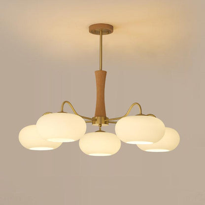 Wooden Chandelier Ceiling Lamp | Elegant Living Room and Bedroom Light Fixture