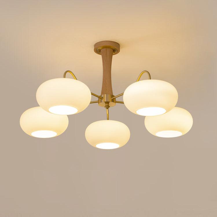 Wooden Chandelier Ceiling Lamp | Elegant Living Room and Bedroom Light Fixture