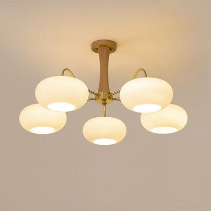 Wooden Chandelier Ceiling Lamp | Elegant Living Room and Bedroom Light Fixture
