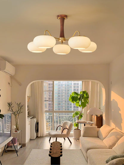 Wooden Chandelier Ceiling Lamp | Elegant Living Room and Bedroom Light Fixture