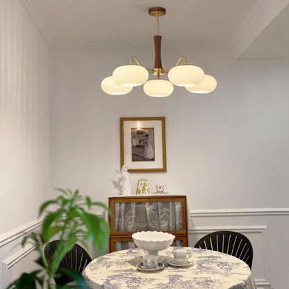 Wooden Chandelier Ceiling Lamp | Elegant Living Room and Bedroom Light Fixture