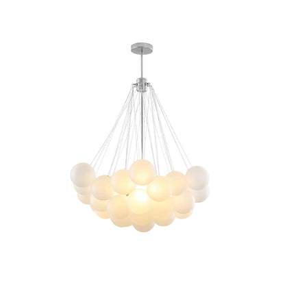 Modern Frosted Glass Ball Chandelier | Luxury Ceiling Lamp for Living Room & Bedroom