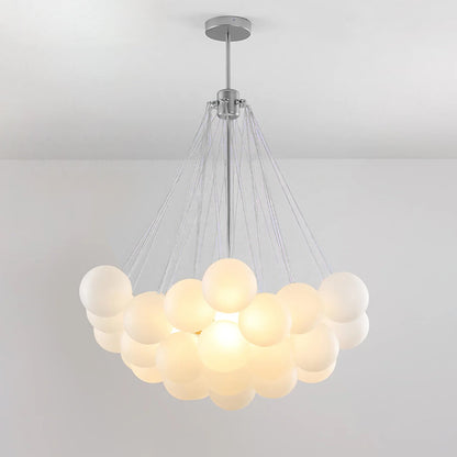 Modern Frosted Glass Ball Chandelier | Luxury Ceiling Lamp for Living Room & Bedroom