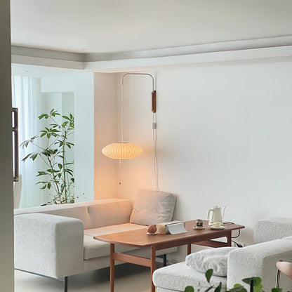 Modern Wall Lamp Sconce with Pull Cord | Adjustable Wall Light for Bedroom