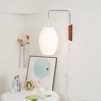 Modern Wall Lamp Sconce with Pull Cord | Adjustable Wall Light for Bedroom