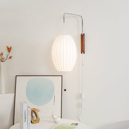 Modern Wall Lamp Sconce with Pull Cord | Adjustable Wall Light for Bedroom