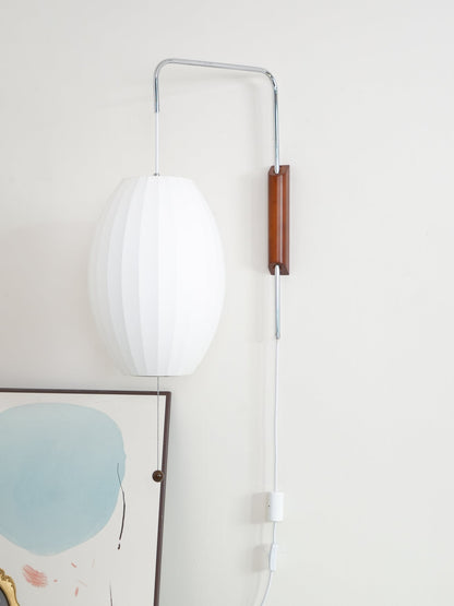 Modern Wall Lamp Sconce with Pull Cord | Adjustable Wall Light for Bedroom
