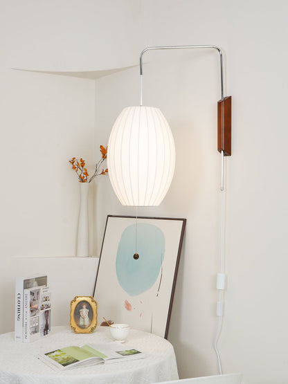 Modern Wall Lamp Sconce with Pull Cord | Adjustable Wall Light for Bedroom