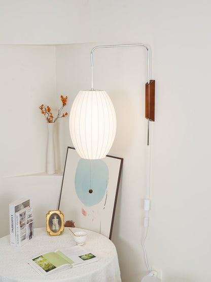 Modern Wall Lamp Sconce with Pull Cord | Adjustable Wall Light for Bedroom