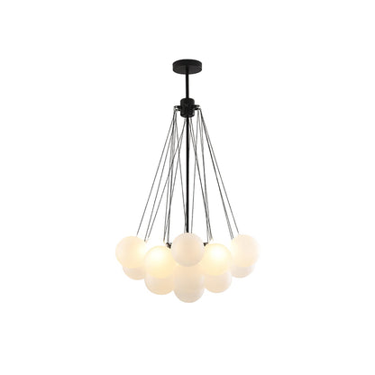 Modern Frosted Glass Ball Chandelier | Luxury Ceiling Lamp for Living Room & Bedroom