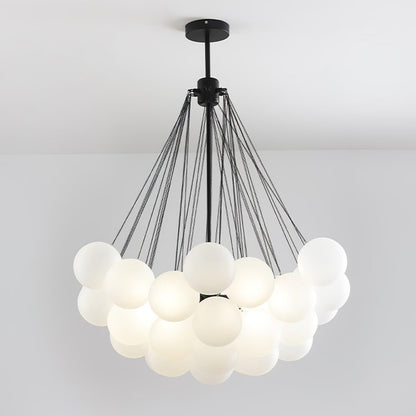 Modern Frosted Glass Ball Chandelier | Luxury Ceiling Lamp for Living Room & Bedroom