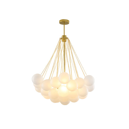 Modern Frosted Glass Ball Chandelier | Luxury Ceiling Lamp for Living Room & Bedroom