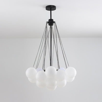 Modern Frosted Glass Ball Chandelier | Luxury Ceiling Lamp for Living Room & Bedroom