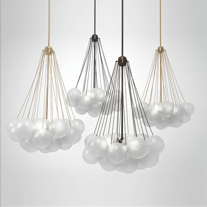 Modern Frosted Glass Ball Chandelier | Luxury Ceiling Lamp for Living Room & Bedroom