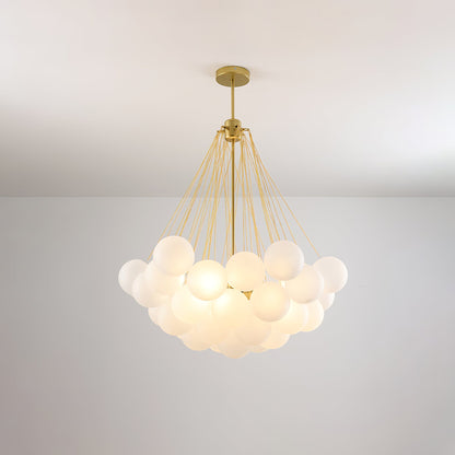 Modern Frosted Glass Ball Chandelier | Luxury Ceiling Lamp for Living Room & Bedroom