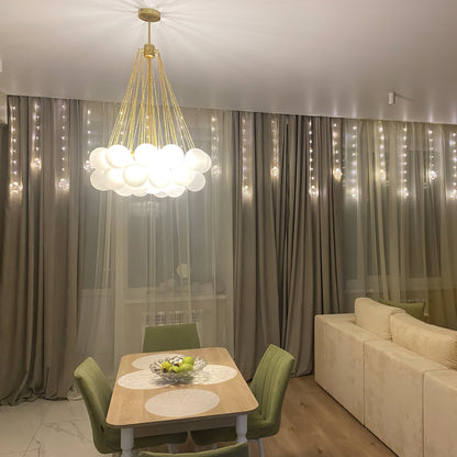 Modern Frosted Glass Ball Chandelier | Luxury Ceiling Lamp for Living Room & Bedroom