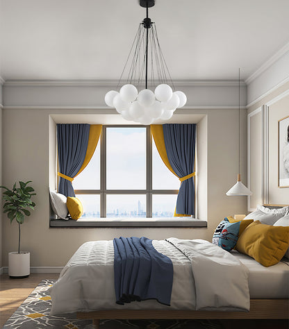 Modern Frosted Glass Ball Chandelier | Luxury Ceiling Lamp for Living Room & Bedroom