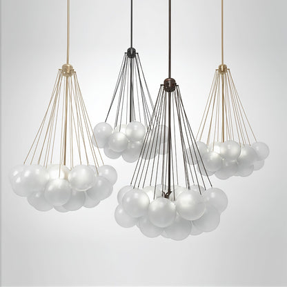 Modern Frosted Glass Ball Chandelier | Luxury Ceiling Lamp for Living Room & Bedroom