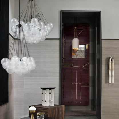 Modern Frosted Glass Ball Chandelier | Luxury Ceiling Lamp for Living Room & Bedroom