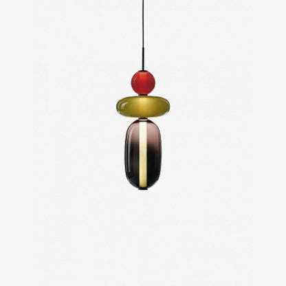 Coloured Glass Pendant Ceiling Lamp | Modern Chandelier Light for Dining and Living