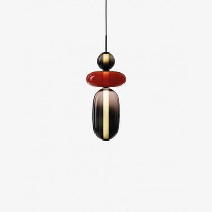 Coloured Glass Pendant Ceiling Lamp | Modern Chandelier Light for Dining and Living