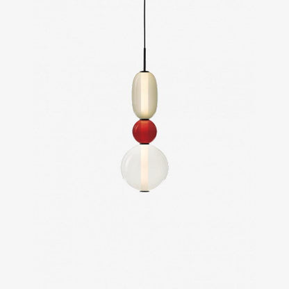 Coloured Glass Pendant Ceiling Lamp | Modern Chandelier Light for Dining and Living