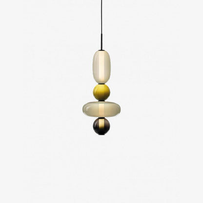 Coloured Glass Pendant Ceiling Lamp | Modern Chandelier Light for Dining and Living