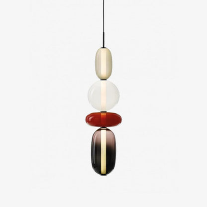 Coloured Glass Pendant Ceiling Lamp | Modern Chandelier Light for Dining and Living