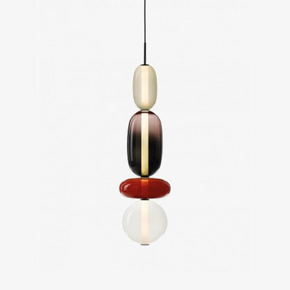 Coloured Glass Pendant Ceiling Lamp | Modern Chandelier Light for Dining and Living