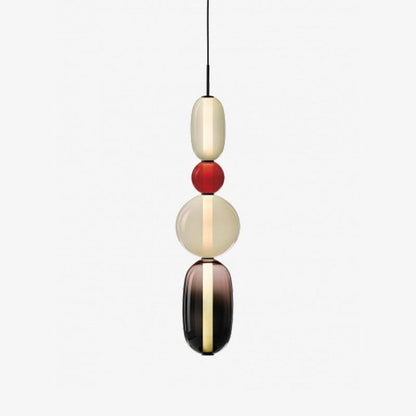 Coloured Glass Pendant Ceiling Lamp | Modern Chandelier Light for Dining and Living