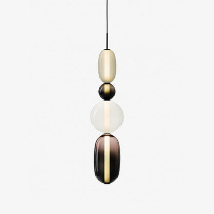 Coloured Glass Pendant Ceiling Lamp | Modern Chandelier Light for Dining and Living