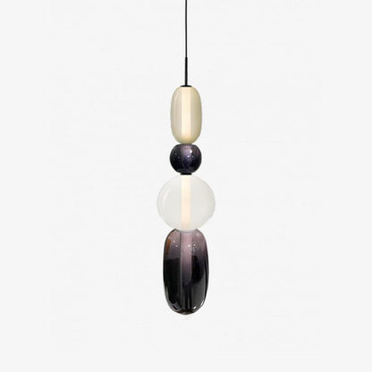 Coloured Glass Pendant Ceiling Lamp | Modern Chandelier Light for Dining and Living