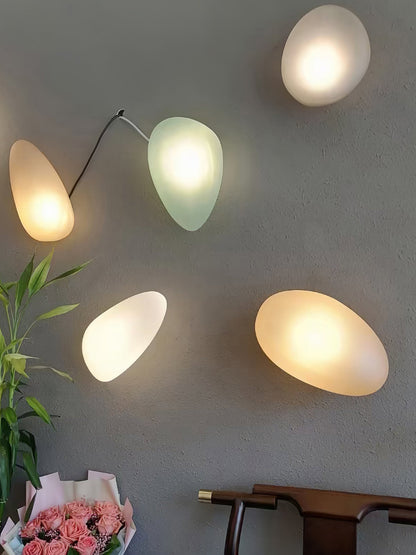 Pebble Glass Wall Lamp | Modern Bedroom and Living Room Sconce