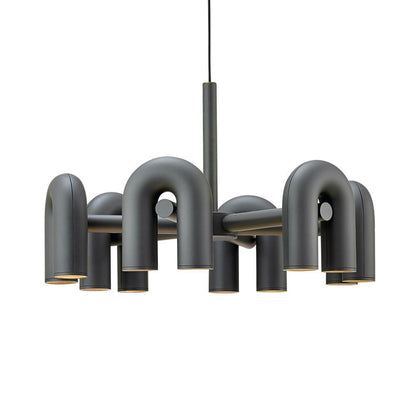 Modern U-Shape Ceiling Lamp | Playful LED Chandelier for Living Room