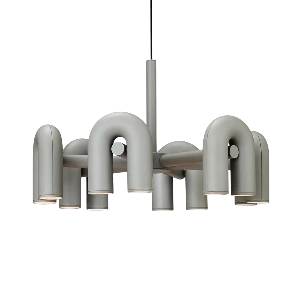 Bauhaus Chandelier | Modern Geometric Ceiling Light for Dining Room and Living Room