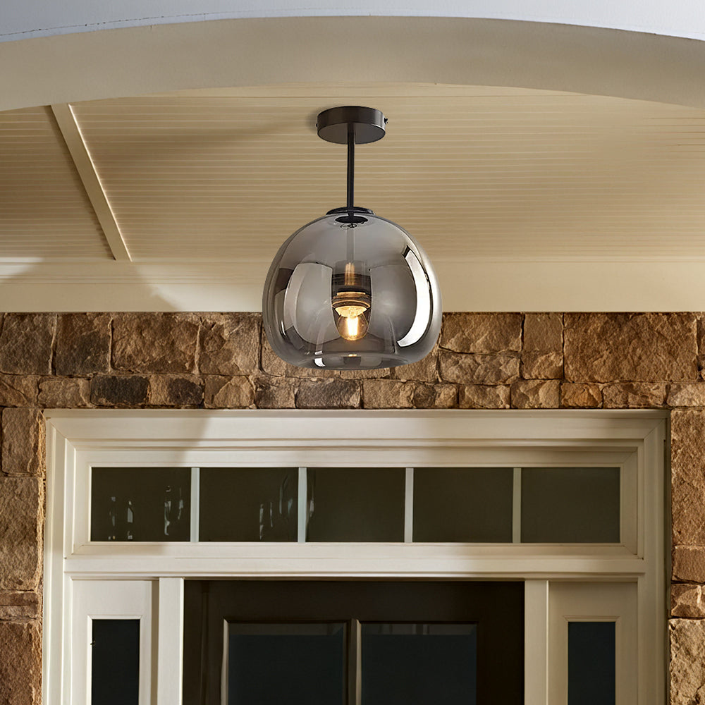 Modern Glass Ceiling Light | Contemporary Bedroom Living Room Ceiling Lamp