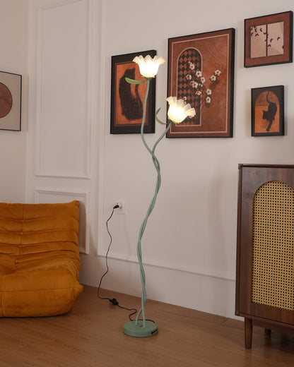 Floral Inspired Floor Lamp | Elegant Standing Light for Living Room