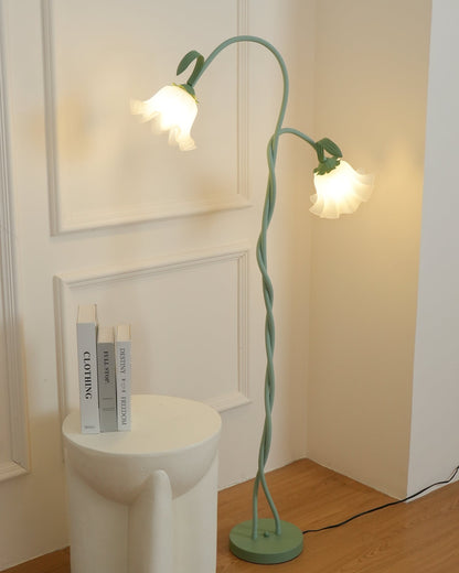 Floral Inspired Floor Lamp | Elegant Standing Light for Living Room