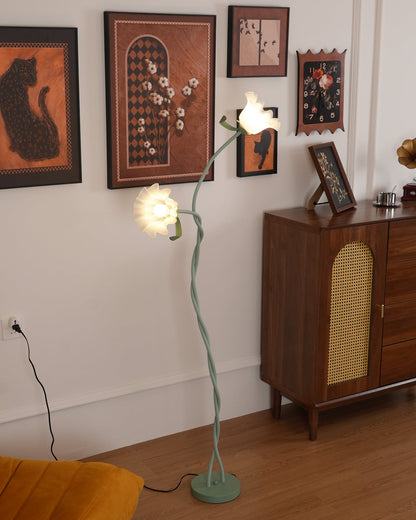 Floral Inspired Floor Lamp | Elegant Standing Light for Living Room